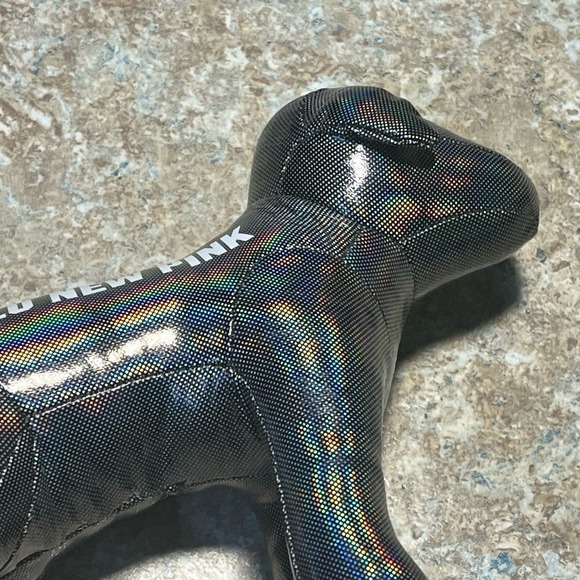 Victoria's Secret Pink Holographic Gray Black & Silver Puppy Dog Plush - Picture 8 of 12